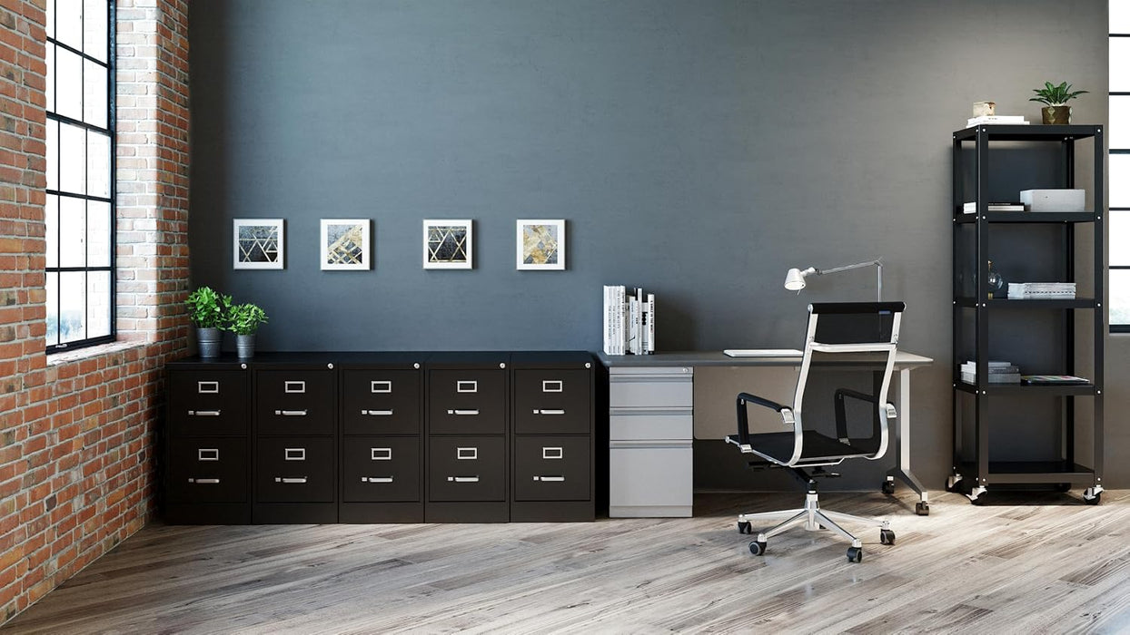 Hirsh Industries 25" Deep Commercial 2 Drawer Letter Size High Side Vertical File Cabinet Color: Black
