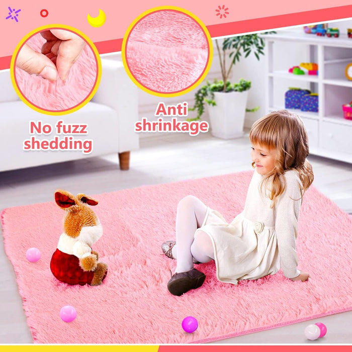 Kids Play Tent with Rug for Girls Large Fairy Playhouse for Kids Princess Cas...