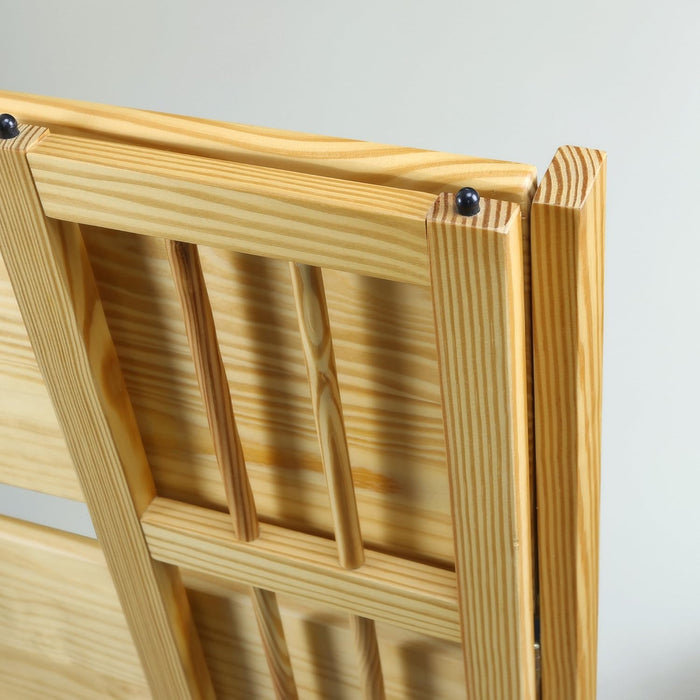 3-Shelf Folding Stackable Bookcase (27.5" Wide)-Natural