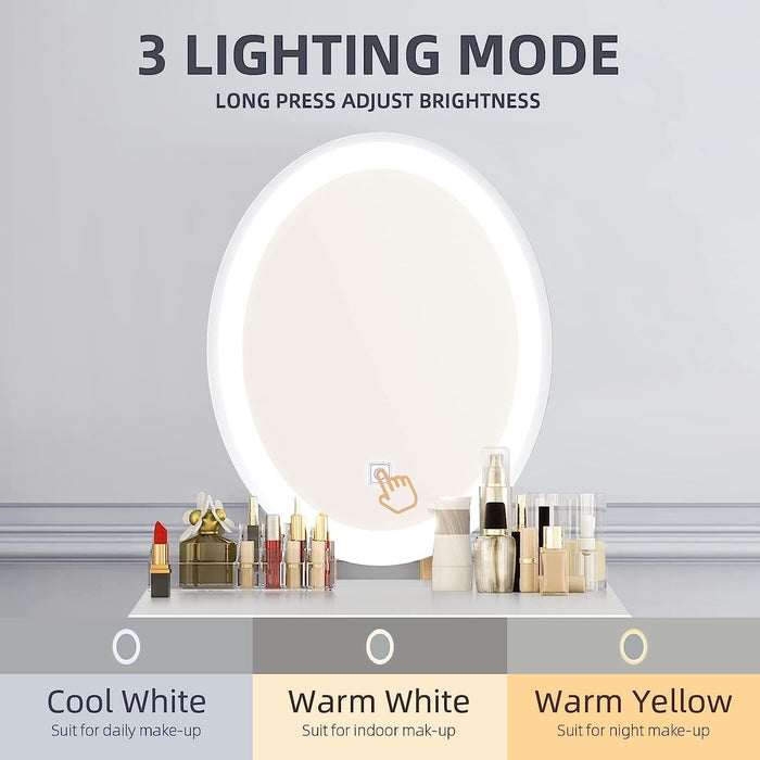 Makeup Vanity Desk With Illuminated Lights 31.5Inches