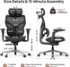 Ergonomic Mesh Office Chair - 10 Hours Comfort Dual Lumbar Support, 330Lbs