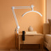 3000 Lm Adjustable LED Half Moon Light with Clamp & Task Lamp - Bright, Dimmable Lighting for Office, Crafts, Nails &Salon, Remote Control (Cct，White)