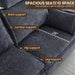 Oversized Power Reclining Sofa with Adjustable Headrest, Storage Seat, Power Loveseat Recliner Sofa with USB Port, Wall Hugger Comfy Cloud Couch Chenille for Living Room (Grey, Sofa)