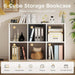 6 Wood Cube Storage Organizer with Open Back and Removable Back Panels, 11In White Cube Storage Bookshelf, Cubicle Shelf Bookcase for Home Office Bedroom Living Room, Vertical or Horizontal