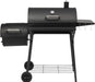 BBQ Charcoal Grill and Offset Smoker with Wheels & Side Front Table,Outdoor BBQ Grill with 557 Sq. In.,Patio Barbecue Cooker,Grilling Space for Outdoor Backyard,Balcony,Patio and Parties