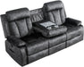 Power Reclining Sofa, 3-Seater Reclining Couch with Massage & Heat, Drop-Down Table, USB & Type-C Charging Ports, Cup Holders, Dutch Velvet, RV & Living Room Reclining Seating