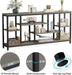 Console Sofa Table, 70.9 Inch Extra Long Console Table behind Couch with Storage Shelves, 3-Tier Modern Narrow Entryway Hallway Accent Table for Living Room, Grey