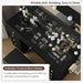 Vanity Desk & Power Outl, Makeup Table with Mirror and 12 LED Lights, Makeup Table with 11 Drawers, 3 Lighting Modes Brightness Adjustable(Black)