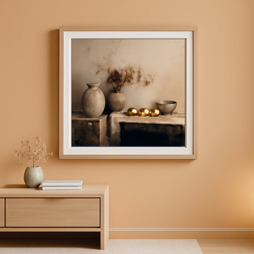 Framed Kitchen Wall Art Prints, Rustic Kitchen Farmhouse Wall Decor Living Room, Vintage Jars Still Life Oil Painting Dining Room Wall Decor, Fruits Botanical Canvas Wall Art-12''X 16''