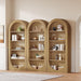 Tribesigns 70.9" Tall Bookshelf, 5-Tier Arched Bookcase with Open Shelves, Wooden Free-Standing Display Shelves with Storage for Living Room, Home Office, Bedroom