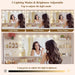 Large Vanity Desk with Mirror & Lights, White Makeup Vanity with 8 Drawers & 6 Storage Shelves, Vanity Set with LED Lights and Power Outlet, 3 Lighting Modes, Adjustable Brightness