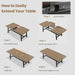 63-83" Extendable Dining Table, Industrial Rectangular Dining Room Table for 6-8 People, Expandable Kitchen Table with Heavy Duty Metal Frame for Dining Room, Kitchen & Parties, Rustic Pear