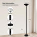 Stepless Dimmable Floor Lamp,30W 3000LM Super Bright LED Torchiere Floor Lamps with Remote & Touch Control,71 in Tall Modern Standing Lamp for Living Room Bedroom Office,2700K-6500K,Black