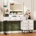 Premium White Vanity Desk With Illuminating Mirror