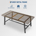 Industrial Dining Table 63InchesLong Espresso Brown