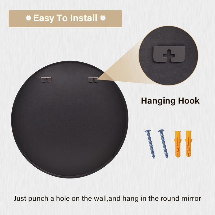 round Mirror 30 Black Wall Mounted Circle Mirrors
