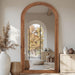 Full Length Mirror 81"X41", Arched Solid Wood Frame with Stand