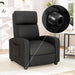 Recliner Chair for Adults, Reclining Sofa with Side Pocket, Linen Fabric Recliner Sofa with Adjustable Backrest and Footrest, Modern Home Theater Seating for Living Room, Bedroom