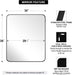 Wall Mirror for Bathroom, 30X36 Matte Black Bathroom Mirror, Modern Stainless Steel Metal Frame Rounded Corner Rectangle Mirror for Vanity