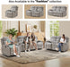 CAMMOV 67" Manual Loveseat Recliner Sofa, Wall-Hugger 2 Seat Reclining Loveseat Couches with 2 Concealed Cup Holders, Hidden Storage, Chenille Fabric Reclinable Sofa for Living Room, Light Grey