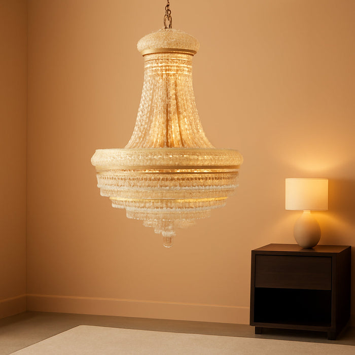 Empire Crystal Chandelier 24Inch Gold Finish Dining