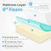 8 Inch Twin Cooling Gel Memory Foam Mattress Medium Firm Certipur-Us Certified Mattress in a Box Enhanced Pressure Relief Removable Soft Cover No Fiberglass (Twin, 8 In)