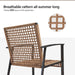 6-Piece Patio Conversation Set, Luxury Oversize Patio Furniture Set with Soft Cushions and Storage Metal Coffee Table, Outdoor Furniture Sets for Backyard, Porch (With 2 Wicker Baskets)