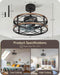 20 Inch Fandelier Caged Ceiling Fans with Lights and Remote