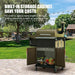 8-In-1 Outdoor BBQ Grill with PID 3.0 Controller, Wood Pellet Smoker, Auto Temperature Control, Huge Storage Cabinet Side Shelf with Tool Hooks, 572 Sq in Cooking Area for Camping Party