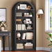 Arched Bookshelf, 75.8" Tall Arch Bookcase with Storage