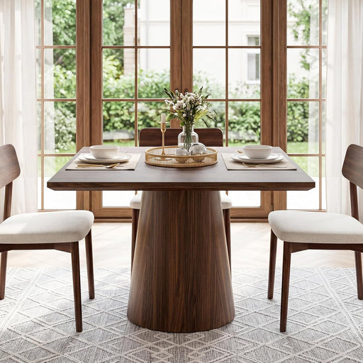Space Saving SquareShaped Dining Table Pedestal Base