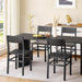 Black Dining Chairs Set of 4, Upgrade Farmhouse Kitchen Room Chair