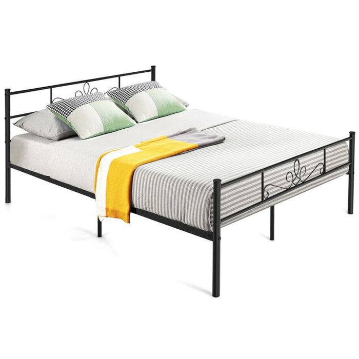 Twin/Full/Queen Size Metal Bed Frame with Headboard and Footboard