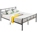 Twin/Full/Queen Size Metal Bed Frame with Headboard and Footboard