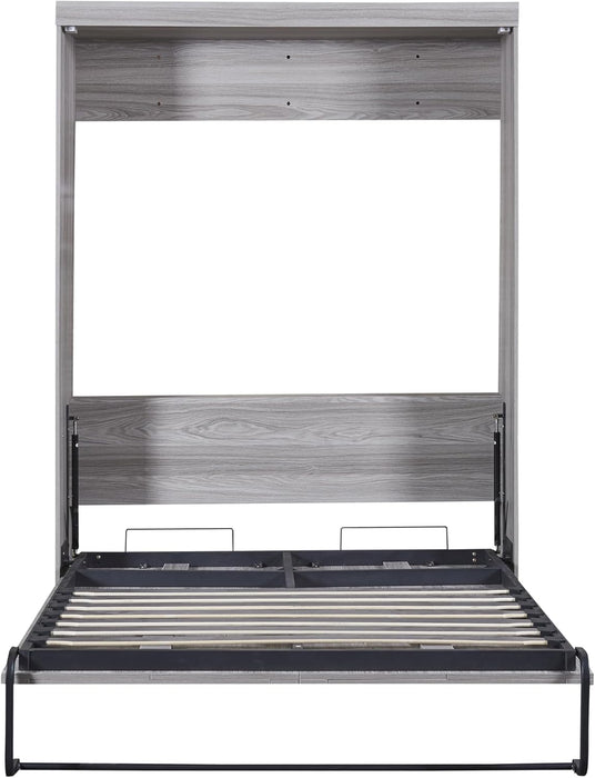 Full Size Murphy Cabinet Bed GrayMatteWalnutFinish