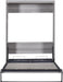 Full Size Murphy Cabinet Bed GrayMatteWalnutFinish