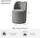 Boucle Swivel Dining Chair - Upholstered Barrel Kitchen Chairs with 360 Degree Rotation, Gray Modern Accent Vanity Chair for Dining Living Room, Bedroom, Makeup Room