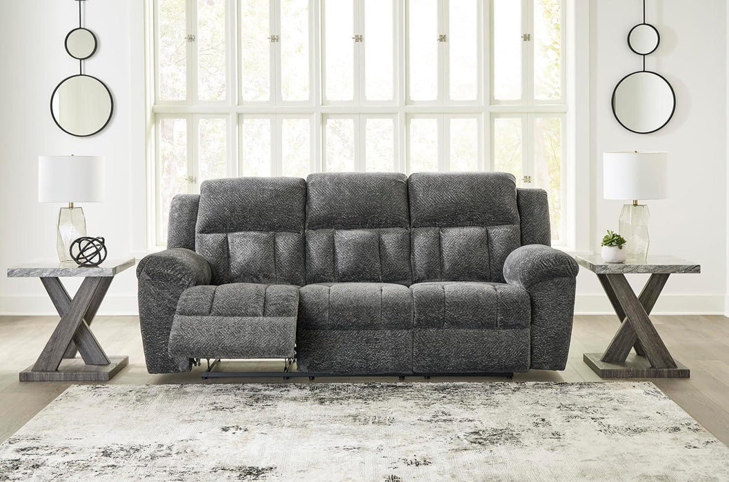Frohn Contemporary Manual Reclining Sofa, Gray