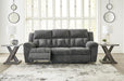 Frohn Contemporary Manual Reclining Sofa, Gray