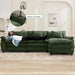 120Inch Green Modular Sectional Sofa Featuring Ottoman