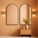 Bathroom Mirror for Wall,2 Pack 24”X36” Arched Vanity Bathroom Mirror for over Sink, Metal Framed with HD Shatter-Proof Glass for Entryway, Living Room,Bedroom(Black)