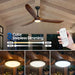 Farmhouse Outdoor Ceiling Fan With Solid Wood Blades