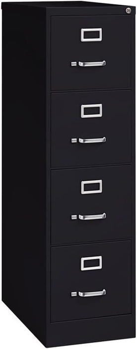 Hirsh 15" W 4 Drawer Vertical File Cabinet, Black, Letter 16699-1 Each