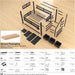 Black Twin Over Twin Metal Bunk Bed StorageDrawers