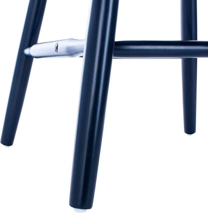 Home Collection Parker Farmhouse Navy Blue Windsor Spindle Solid Wood Dining Chair Set of 2