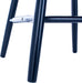 Home Collection Parker Farmhouse Navy Blue Windsor Spindle Solid Wood Dining Chair Set of 2