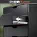 7-Drawer Office File Cabinets, Mobile Craft Storage Cabinet, Black