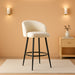 Barstools Set of 4, 30" Bar Height Velvet Bar Stools, Beige