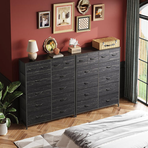 Charcoal Dresser with 12 Drawers