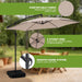 10FT Cantilever Offset Patio Outdoor Umbrella with Base Included